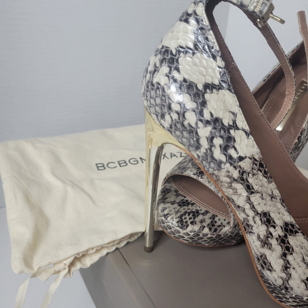 BCBGMAXAZRIA Peep Toe Heels Size 8 - Picture 4 of 6